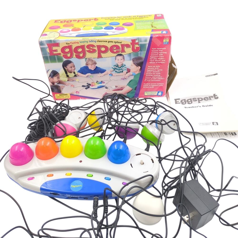Educational Insights Eggspert Flashing Beeping Talking Game System Tested As Is
